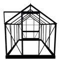Serre 5m² en aluminium noir et verre horticole Popular 86 Halls