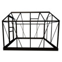 Serre de jardin 5m² en aluminium noir et verre horticole Popular - Halls