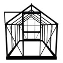 Serre de jardin 5m² en aluminium noir et polycarbonate 4mm Popular - Halls