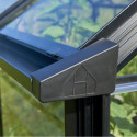 Serre de jardin 6,2m² en aluminium noir et verre horticole Popular - Halls