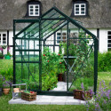 Serre de jardin 6,2m² en aluminium noir et verre trempé Popular - Halls