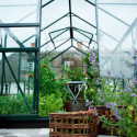 Serre de jardin 6,2m² en aluminium noir et verre trempé Popular - Halls