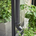 Serre de jardin adossée 0,8m² noire en verre trempé Qube - Halls