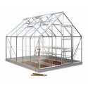 Serre de jardin 9,9m² en aluminium vert et verre horticole Universal - Halls