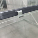 Serre de jardin en aluminium anthracite et verre trempé 4mm RINCA 4,57m² + embase - Green Protect