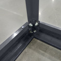 Serre de jardin en aluminium anthracite et verre trempé 4mm RINCA 5,68m² + embase - Green Protect