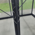 Serre de jardin en aluminium anthracite et verre trempé 4mm RINCA 6,05m² + embase - Green Protect