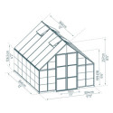 Serre Balance™ 11m² structure argent et panneaux hybrides – Canopia PALRAM