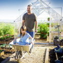 Serre Balance™ 25,6m² en aluminium et polycarbonate gris – Canopia by Palram