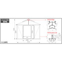 Serre de jardin SUPRA 23,70m² en aluminium laqué et verre trempé 4mm + embase incluse - Lams