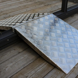 Lot de 2 rampes d’accès en aluminium larmé pour serre LAMS