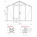 Serre de jardin ESSENTIA 9,60m² en aluminium naturel et verre trempé 4mm + embase incluse - Lams