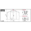 Serre de jardin ESSENTIA 9,60m² en aluminium naturel et verre trempé 4mm + embase incluse - Lams