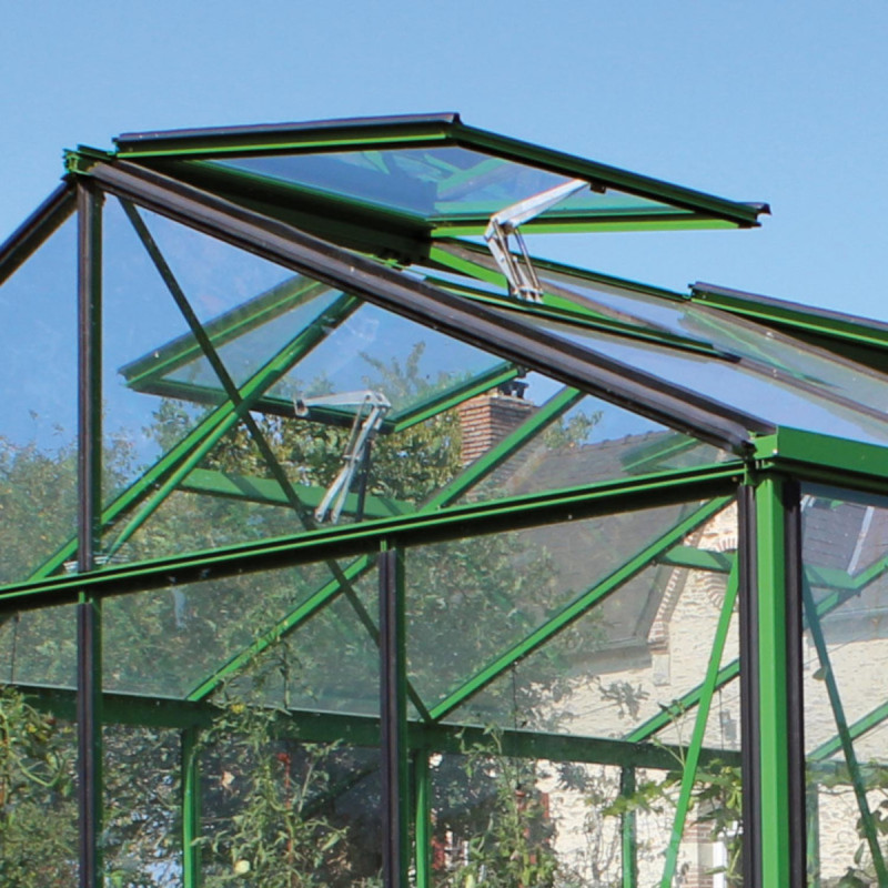 Lucarne de toiture en aluminium laqué pour serres de jardin Luxia et Essentia LAMS