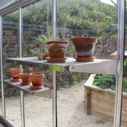Etagère en aluminium naturel 25x73cm pour serres de jardin - Lams	