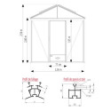 Serre de jardin LUXIA Rétro 10,80m² en aluminium laqué et verre trempé 4mm + embase incluse - Lams