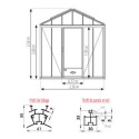 Serre de jardin LUXIA Rétro 14,30m² en aluminium laqué et verre trempé 4mm + embase incluse - Lams