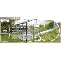 Serre de jardin LUXIA Rétro 14,30m² en aluminium laqué et verre trempé 4mm + embase incluse - Lams