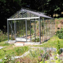 Serre de jardin LUXIA Rétro 11,80m² en aluminium laqué et verre trempé 4mm + embase incluse - Lams