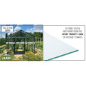 Serre de jardin LUXIA Rétro 14,10m² en aluminium laqué et verre trempé 4mm + embase incluse - Lams