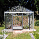 Serre de jardin LUXIA Rétro 16,40m² en aluminium laqué et verre trempé 4mm + embase incluse - Lams