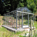 Serre de jardin LUXIA Rétro 16,40m² en aluminium laqué et verre trempé 4mm + embase incluse - Lams