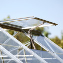 Serre de jardin LUXIA sur muret 7,3m² en aluminium laqué et verre trempé 4mm - Lams