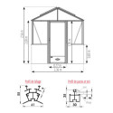 Serre de jardin LUXIA sur muret 8,97m² en aluminium laqué et verre trempé 4mm - Lams
