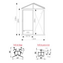 Serre adossée LUXIA 3,7m² H212cm en aluminium naturel et verre trempé 4mm + embase incluse - Lams