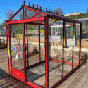 Serre adossée LUXIA 3,7m² H232cm en aluminium laqué et verre trempé 4mm + embase incluse - Lams