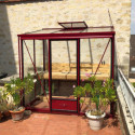 Serre adossée LUXIA 6m² H232cm en aluminium laqué et verre trempé 4mm + embase incluse - Lams