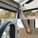 Serre adossée LUXIA 9,5m² H232cm en aluminium laqué et verre trempé 4mm + embase incluse - Lams
