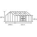 Serre anthracite Jubii 60 LE 15,1m² en aluminium et verre trempé 3mm - Juliana