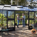 Serre anthracite Jubii 60 LE 15,1m² en aluminium et verre trempé 3mm - Juliana