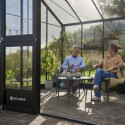 Serre anthracite Jubii 60 LE 15,1m² en aluminium et verre trempé 3mm - Juliana