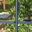 Serre de jardin Grand Oase 25,6m² en aluminium noir et verre trempé 3mm - Juliana