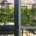 Serre de jardin Grand Oase 25,6m² en aluminium noir et verre trempé 3mm - Juliana