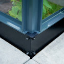 Serre de jardin Orangerie 21,5m² en aluminium noir et verre trempé 3mm - Juliana