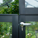 Serre de jardin Orangerie 21,5m² en aluminium noir et verre trempé 3mm - Juliana