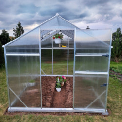 Serre de jardin 6,5m² en aluminium et polycarbonate 6mm Sanus L3 – Gampre