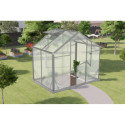 Serre de jardin 6,5m² en aluminium et polycarbonate 6mm Sanus L3 – Gampre
