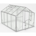 Serre de jardin 6,5m² en aluminium et polycarbonate 6mm Sanus L3 – Gampre