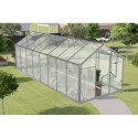 Serre de jardin 12,54m² en aluminium et polycarbonate 6mm Sanus L12 – Gampre