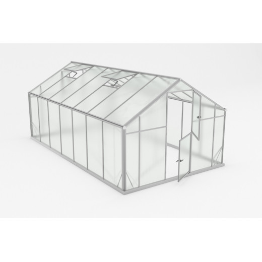 Serre de jardin 14,5m² en aluminium et polycarbonate 6mm Sanus XL15 – Gampre	