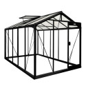Serre de jardin R205H 8,61m² en aluminium noir et verre trempé BLACKLINE – ACD
