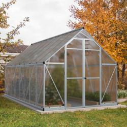Serre de jardin en alu et polycarbonate 11,8m² Essence™ Silver – Canopia by Palram