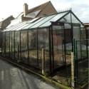 Serre de jardin R307H 15,88m² en aluminium noir et verre trempé BLACKLINE – ACD