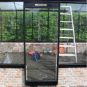 Serre de jardin R307H 15,88m² en aluminium noir et verre trempé BLACKLINE – ACD