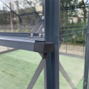 Serre de jardin Comtesse 11m² en aluminium anthracite et verre trempé 4mm - Green Protect