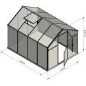 Serre de jardin 6,5m² en aluminium et polycarbonate 6mm Sanus UP! L3 – Gampre
